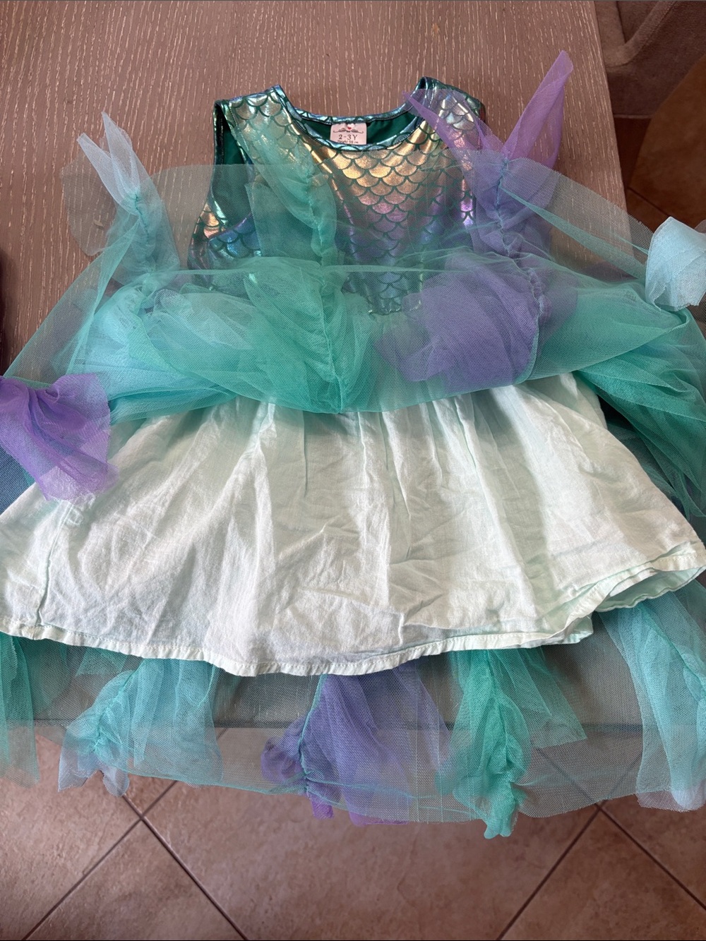 Mermaid Tulle Dress 2-3T - Picture 6 of 6